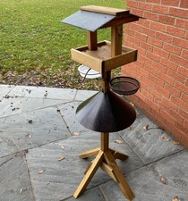 Wooden Bird Table Slate Roof