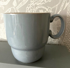 Denby Everyday ‘cool blue’ stacking coffee mug tea cup H10cm grey/blue