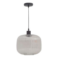 Modern clear ribbed glass - clear,
