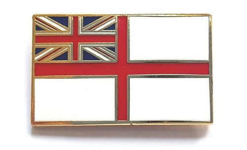 White ensign flag - ensign, pin