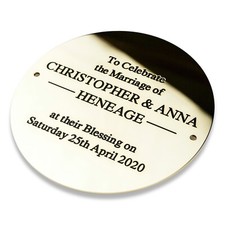 2" circular Brass Engraved