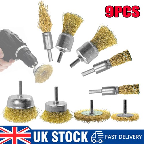 Steel wire brush drill brass - wire,