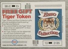 Esso Tiger Token. Vintage Gift Token. Excellent Condition.