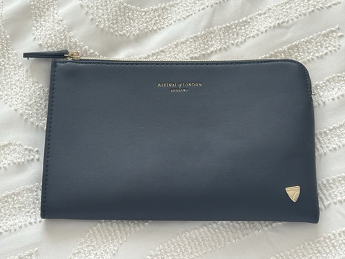 Aspinal london navy pouch - navy,