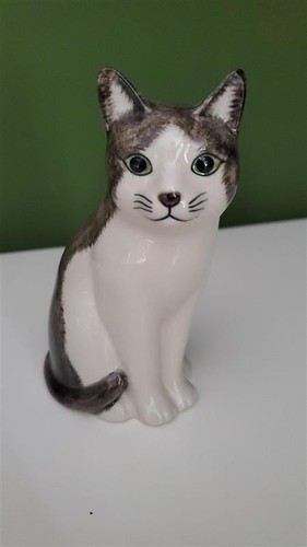 Quail pottery cat figurine - pottery,