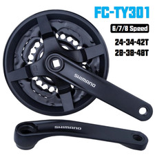 Shimano Tourney FC-TY301 Crankset 6/7/8 Speed 24-34-42T 28-38-48T 170mm