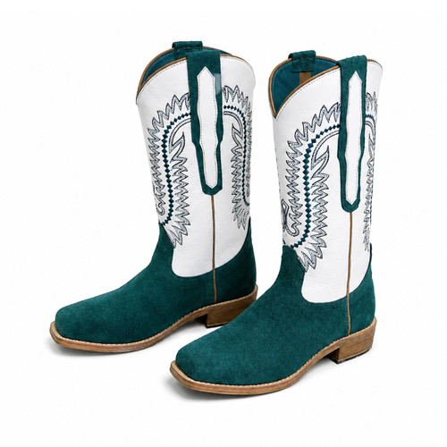 Handmade emerald green suede - handmade,