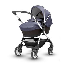 Pram Wayfarer 2-in-1 Baby Buggy Set Silver Cross Folding Pushchair & Bednest