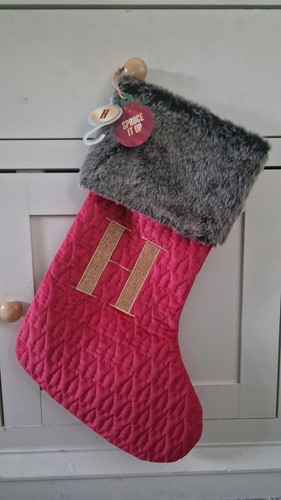 Matalan red christmas stocking - red,