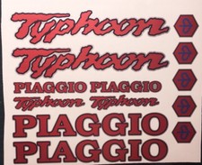 Piaggio Typhoon Decals/Stickers 50 70 80 125 172 183  Red Grey Silver 11 piece