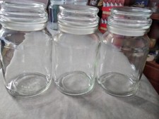 3 Glass storage jars