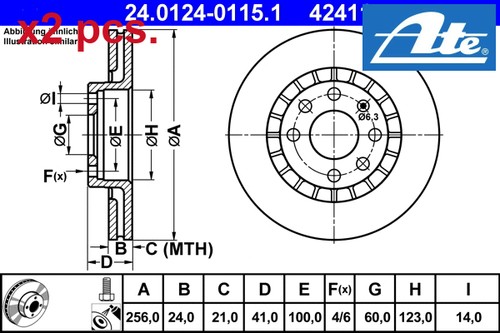Pcs front brake disc set - front,