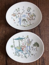 Pair of Vintage Mid Century Rosenthal Porcelain Apple Picker Plates