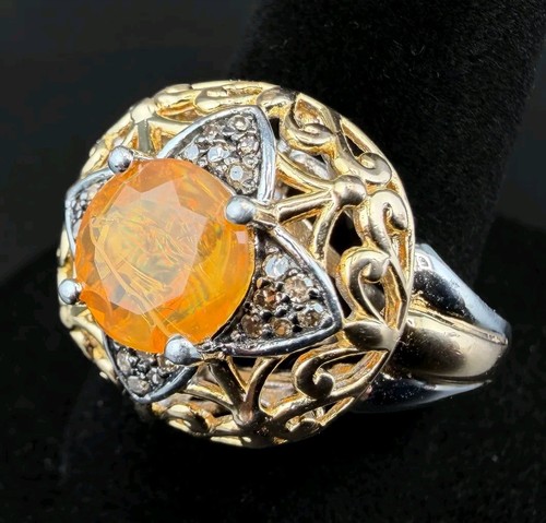 Fire opal and brown - opal,