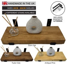 Wooden Board Wall Shelf Handcrafted Rustic Wooden Shelves Brackets Display Shelf