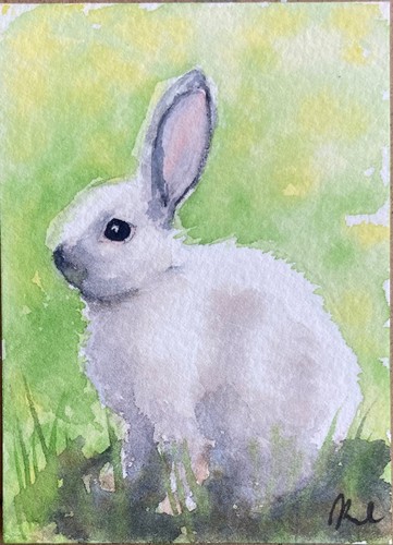 Aceo original watercolour - aceo,