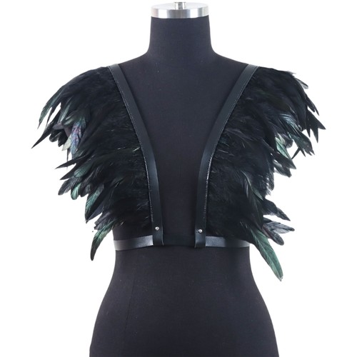 Medieval gothic feather shrug - medieval,