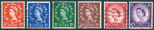 Qe2 1957 wilding graphite - gb,