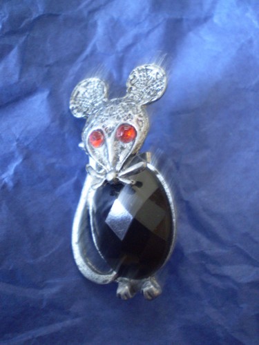 4cm white metal mouse - white,