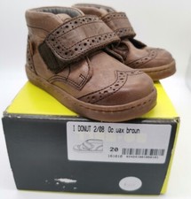 NEW Bo-Bell kids Infant Toddler Shoes Boots EU 20 UK 4 jnr brown Leather riptape