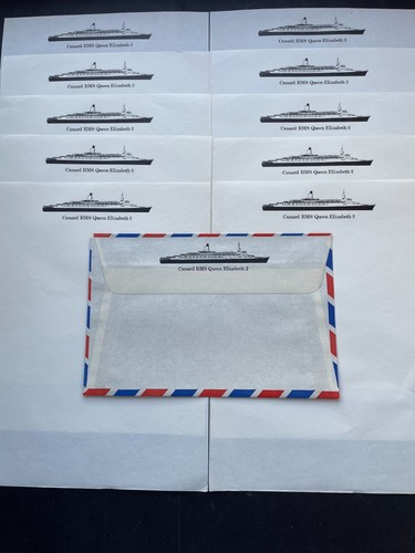 Cunard qe2 airmail writing - -airmail,