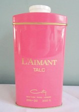 Vintage Coty L'Aimant 1980s Talc Powder Talcum Ladies Tin Props Display 200g 80s