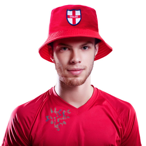 Red england bucket - red, hat