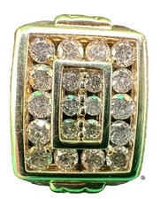 10ct Gold Gents Diamond Ring Approx. 1.0ct Diamonds RRP Over £4300.  Ring Size T