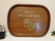 Wills's Woodbines  Cigarettes Drinks Tray vintage