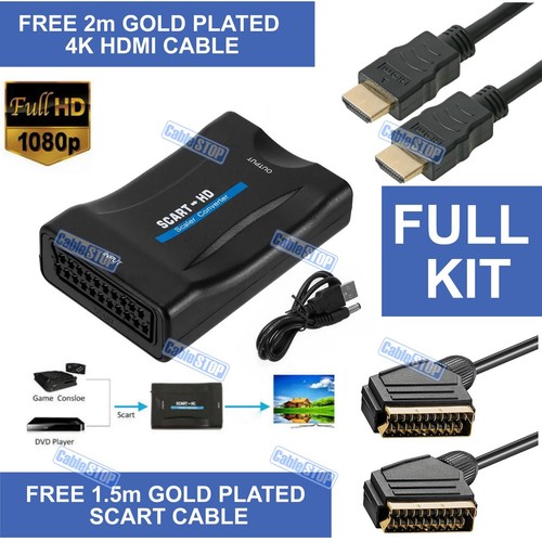 Scart hdmi converter full - to,