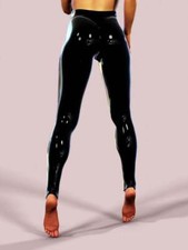 Wet Look Leather Leggings Stretch Sexy Tight Pants Ladies Women's High Waist