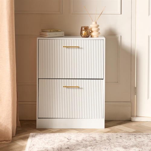 Ohs ribbed shoe rack - rack, drawer