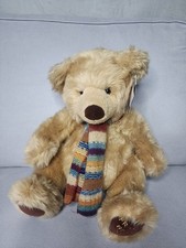 Vintage House of Fraser 17” Bear 2001 Soft Plush Fraser  Bear Teddy With Scarf