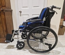 CareCo Ergo Pro - stylish, Lightweight strong wheelchair black & blue  pre-owned