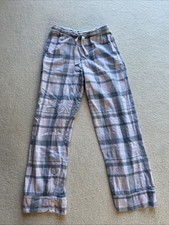 Jack Wills Size 6 Pale Pink Check Pyjamas Brush Cotton