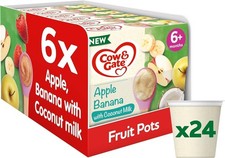 Cow & Gate Baby Food - Apple & Banana with Coconut Milk  4x95g (24 Fruit Pots)