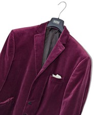 Men's AUTOGRAPH by MARKS & SPENCER Premium Magenta VELVET Jacket *TAILORED* 46L