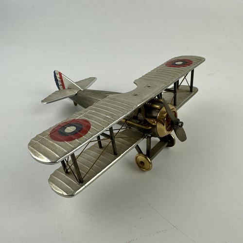 Unknown metal model biplane - metal,