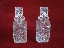 GOOD ANTIQUE PAIR OF CUT GLASS