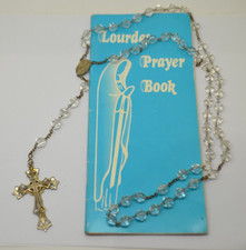 Vintage lourdes rosary beads - rosary,