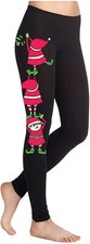 Merry Christmas Elf Women's Leggings Festive Xmas Skinny Pant High Waist Legging