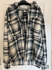 Zara Overshirt With Hoodie Mens Size Large
