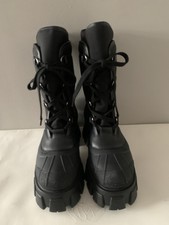 Prada Ladies Monolith Black Calzature Donna Novo combat Boots Size 39.5 BNWOB
