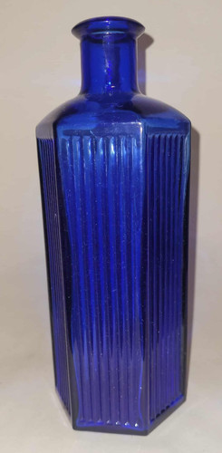 Vintage cobalt blue hexagonal - vintage,