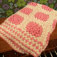 Pink White Granny Squares