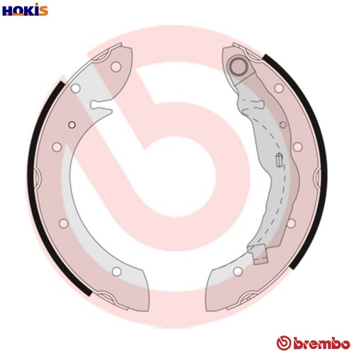 Brake shoe set 521 - shoe,