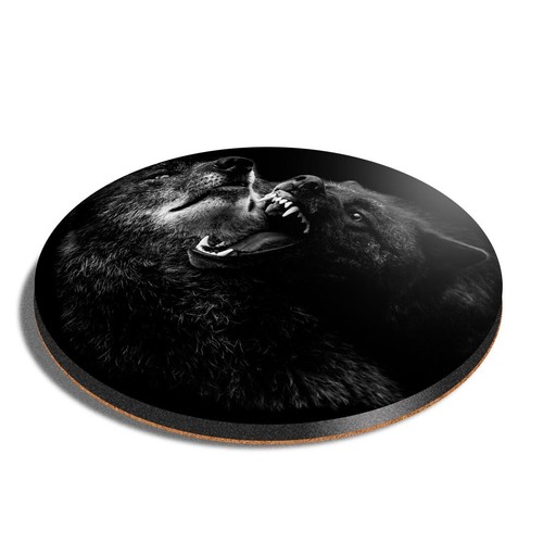 Round mdf coaster - mdf, fierce