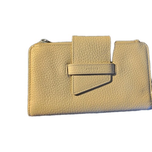 Allsaints beige leather wallet - beige,