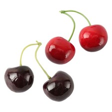 10 Pair False Fruit Model False Cherries Artificial Cherry Fruit Decorations