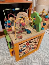 Wooden Activity Cube Zany Zoo Assortment Animals Alphabet Kids Toddlers Toys